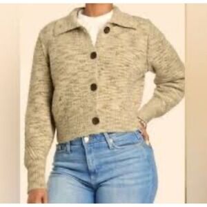 Universal Thread Womens Knit Cardigan Sweater  Brown Button Up